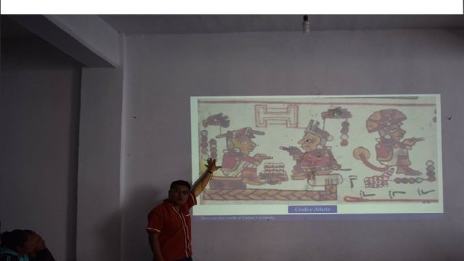 El investigador Omar Aguilar Sánchez estudia el doctorado en códices prehispánicos. Foto: Especial