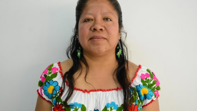 Gilberta Mendoza Es intérprete traductora de su lengua materna, el náhuatl. Foto: Especial